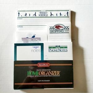 5 Note Pads Home Organizer To Do List Shopping Note Phone Note Weekly Schedule